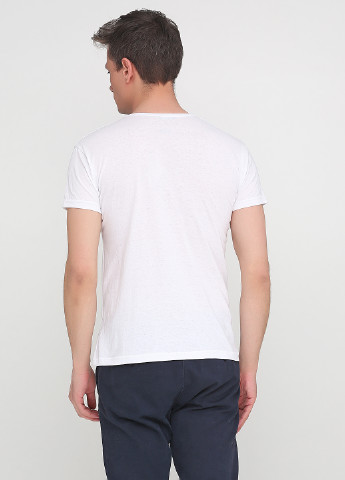 Біла футболка з коротким рукавом Dinersi