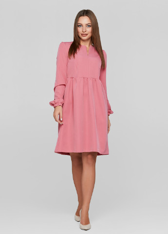 Рожева кежуал плаття для вагітних кльош Lullababe однотонна