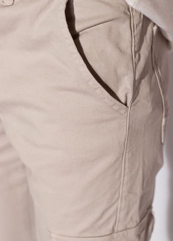 Серо-бежевые кэжуал демисезонные карго брюки Time of Style