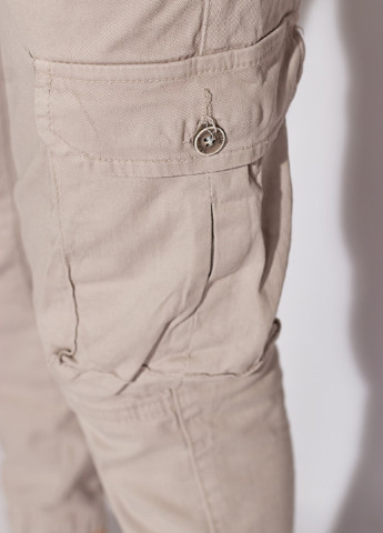 Серо-бежевые кэжуал демисезонные карго брюки Time of Style