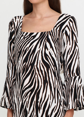 Черно-белое кэжуал платье Rinascimento зебра