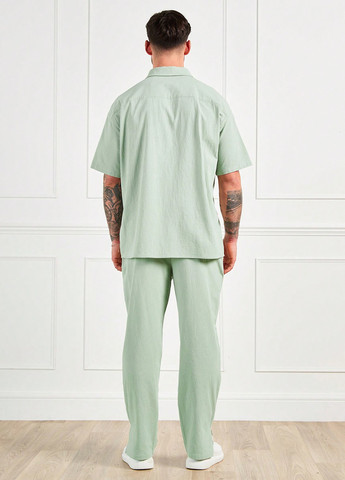 Світло-зелений літній костюм (сорочка, штани) брючний, з сорочкою SHEIN