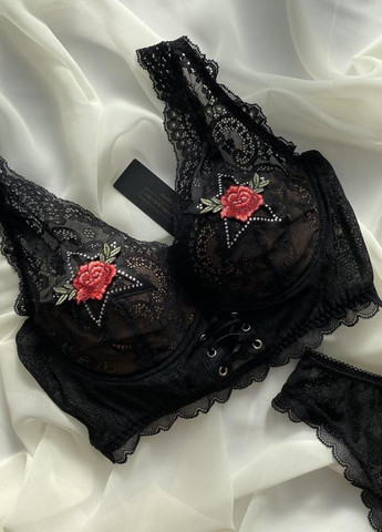 Чёрный бралетт бюстгалтерв Fashion Forms с косточками полиамид