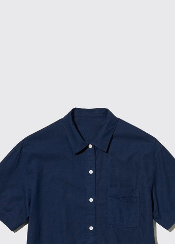 Темно-синя всесезон піжама (сорочка, шорти) сорочка + шорти Uniqlo