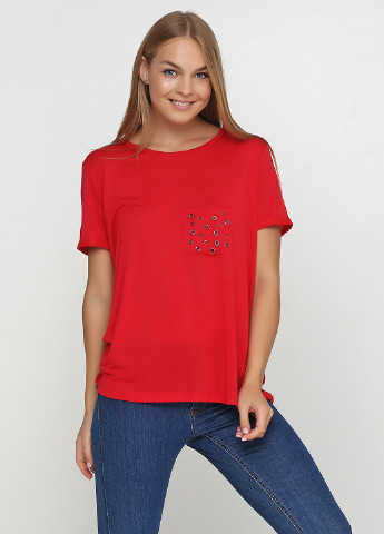 Червона літня футболка з коротким рукавом Pimkie