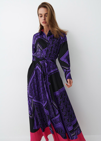 Фіолетова кежуал сукня сорочка Mohito з геометричним візерунком
