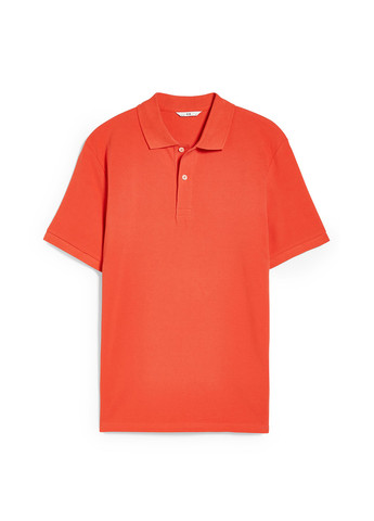 Оранжевая футболка-поло для мужчин C&A однотонная