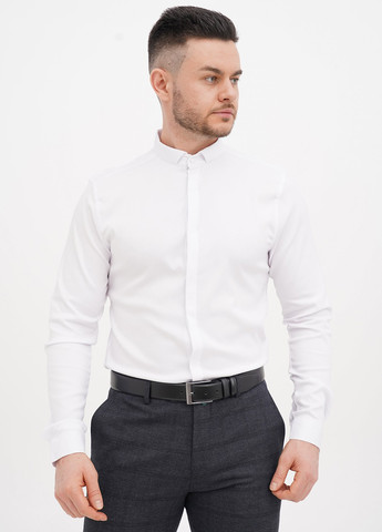 Белая классическая рубашка однотонная Trend Collection