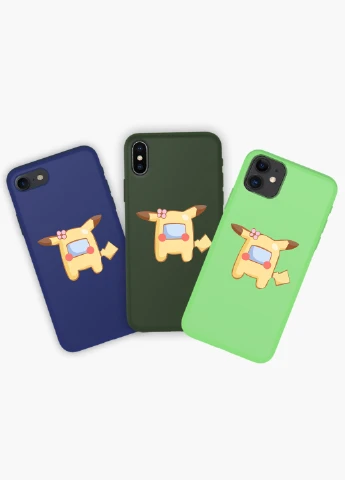 Чохол силіконовий Apple Iphone 7 Амонг Ас Покемон Пікачу (Among Us Pokemon Pikachu) (17361-2419) MobiPrint (219566036)