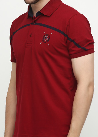 Бордовая футболка-поло для мужчин Madoc однотонная