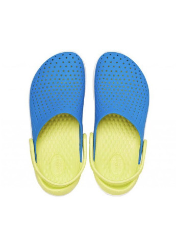 Желтые детские желто-синие спортивные сабо Crocs