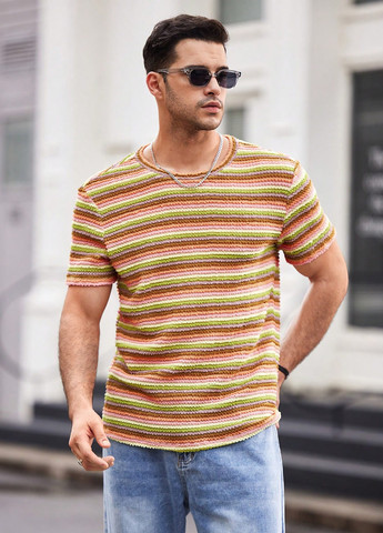 Комбинированная футболка SHEIN