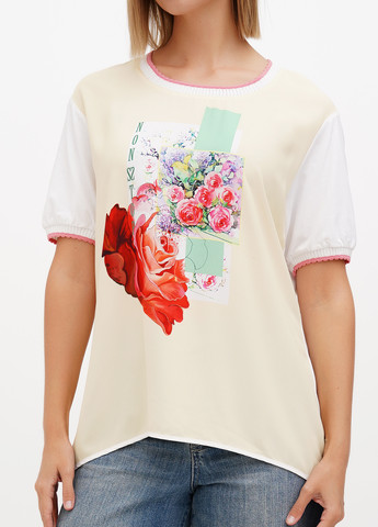 Комбинированная блуза Sassofono