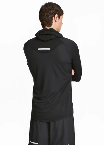 Черная демисезонная спортивная куртка H&M