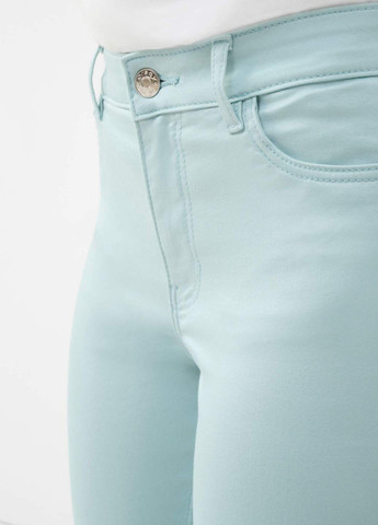 Светло-голубые кэжуал летние укороченные, зауженные брюки Orsay