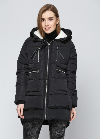 Чорна зимня куртка Dongxi