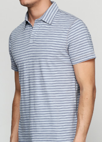 Серая футболка-поло для мужчин Calvin Klein в полоску