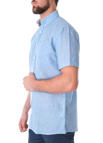 Голубой рубашка однотонная Basefield