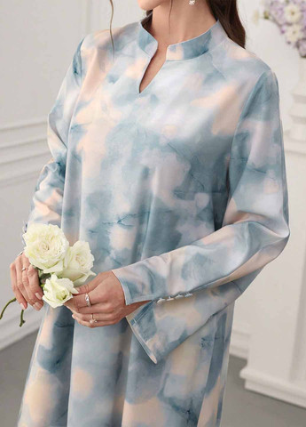 Комбінована вечірня, кежуал сукня а-силует SHEIN тай-дай