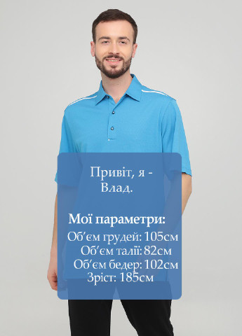 Темно-голубой футболка-поло для мужчин Greg Norman однотонная