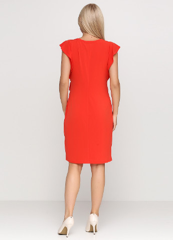 Оранжево-красное коктейльное платье Ashley Brooke