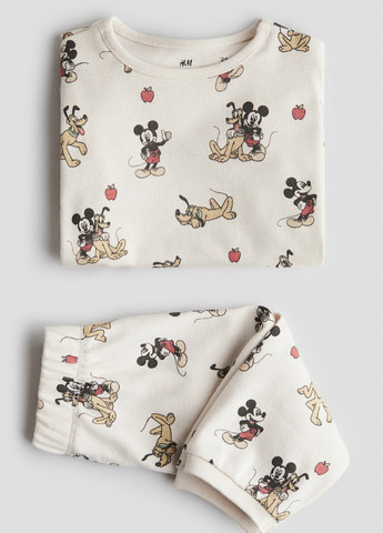 Светло-бежевый демисезонный комплект (боди, брюки) H&M