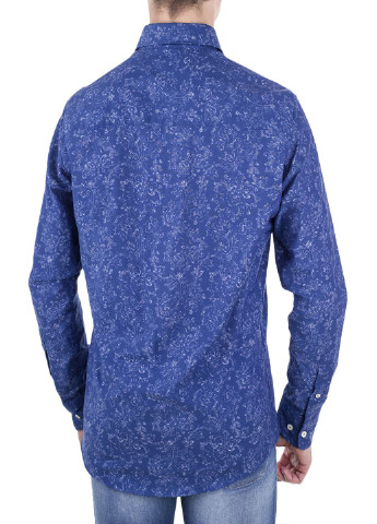Синяя рубашка с цветами Bogner