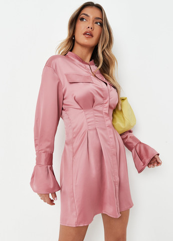 Розовое кэжуал платье рубашка Missguided однотонное