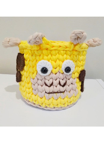 В'язаний кошик органайзер для дрібниць косметики прикрас ручної роботи 12х11 см (23596-Нов) Francesco Marconi (251880042)