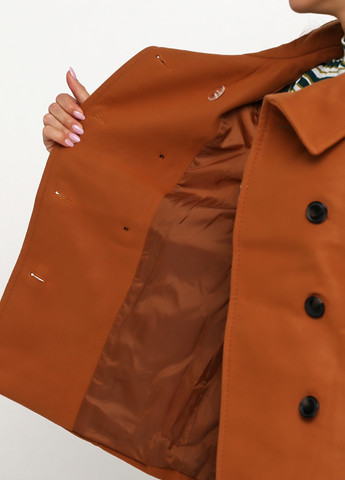 Рыжее Кэжуал полупальто двубортное H&M однотонное