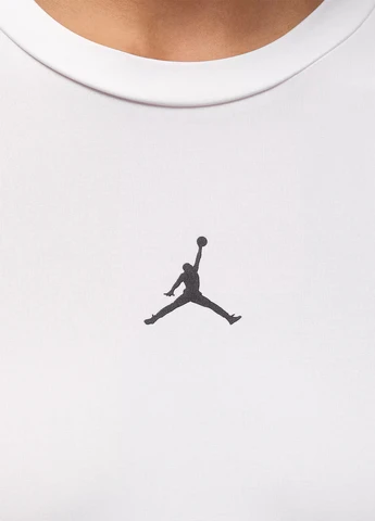 Белый демисезонный спортивный лонгслив Jordan с логотипом