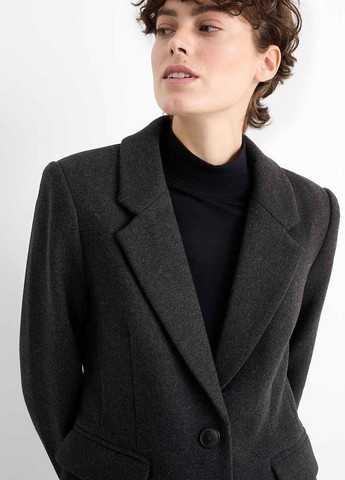 Темно-серое демисезонное Пальто однобортное C&A