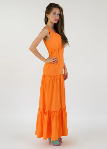 Оранжевое кэжуал платье Podium однотонное