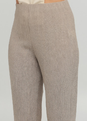 Светло-бежевые кэжуал демисезонные прямые брюки Zara
