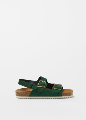 Зеленые кэжуал кожаные сандали для мальчика Zara