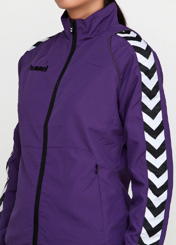 Костюм (кофта, брюки) Hummel брючный полоска фиолетовый спортивный