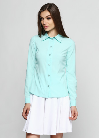 Мятная демисезонная блуза Alvina
