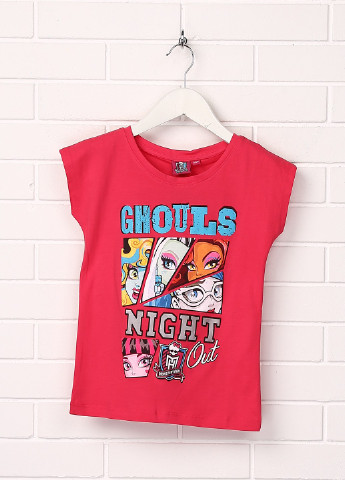 Красная летняя футболка с коротким рукавом Monster High