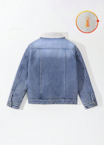 Блакитна демісезонна куртка SHEIN