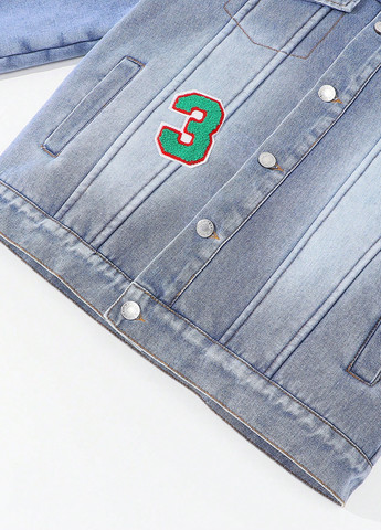 Блакитна демісезонна куртка SHEIN