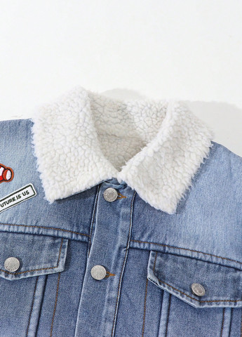 Блакитна демісезонна куртка SHEIN