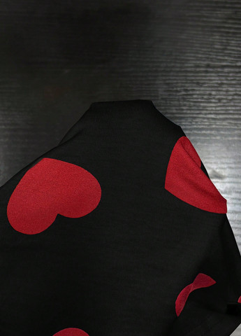 Черное кэжуал платье SHEIN сердечки