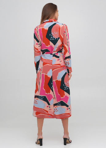 Комбинированное кэжуал платье рубашка Monki с абстрактным узором