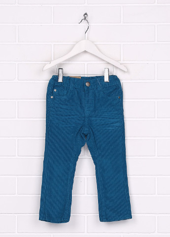 Голубые кэжуал демисезонные брюки с высокой талией Kiabi