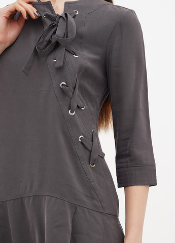 Сіра кежуал сукня кльош Sassofono однотонна