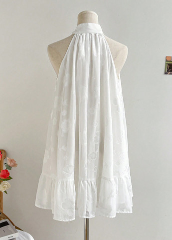 Білий кежуал сукня а-силует SHEIN з квітковим принтом