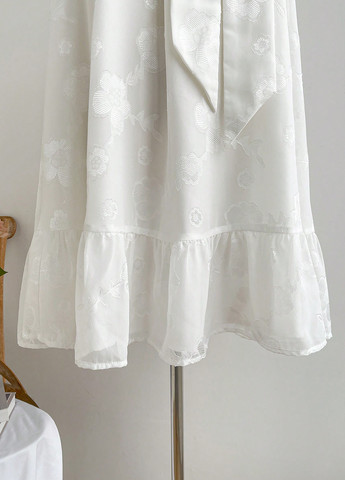 Білий кежуал сукня а-силует SHEIN з квітковим принтом