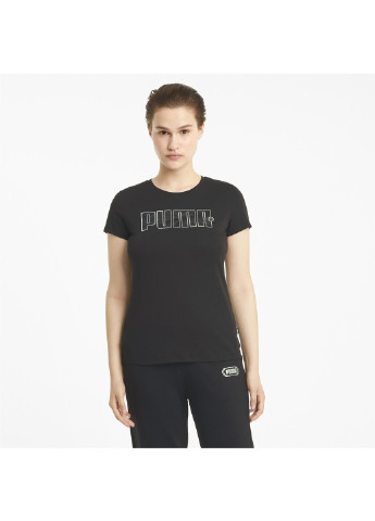 Чорна всесезон футболка rebel graphic women's tee Puma