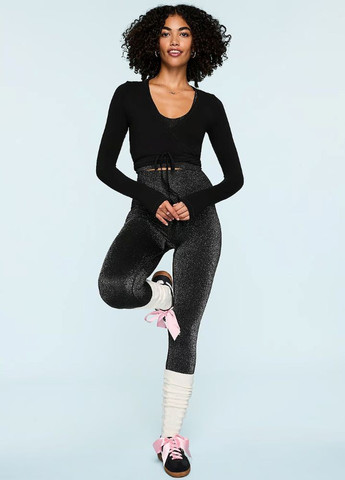 Черные демисезонные леггинсы Victoria's Secret