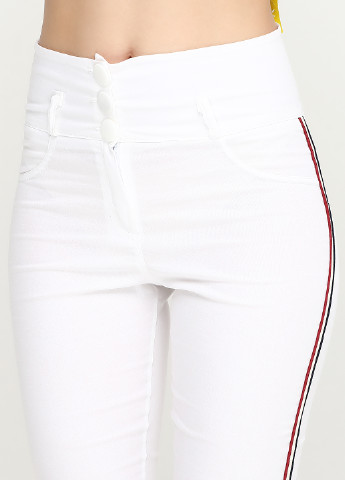 Белые кэжуал летние прямые брюки Dorkini
